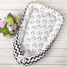 

Гнёздышко-кокон Little baby, размер 35 × 65 см, принт пингвины