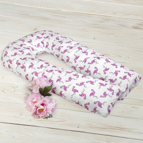 Подушка для беременных U-образная, размер 35 × 340 см, принт фламинго от Сима-ленд
