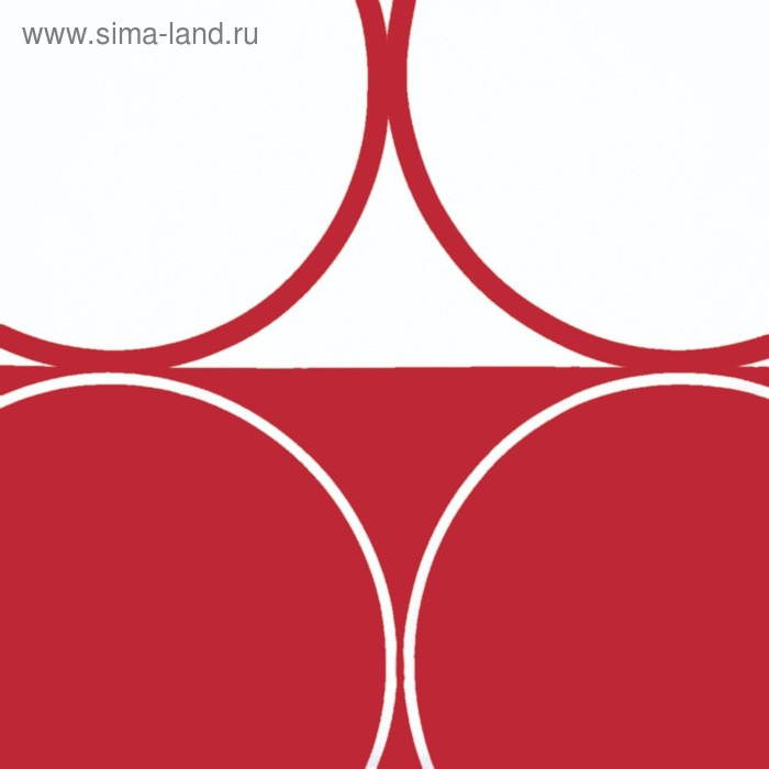 

Штора для ванных комнат Circle, цвет красный, 180x200 см