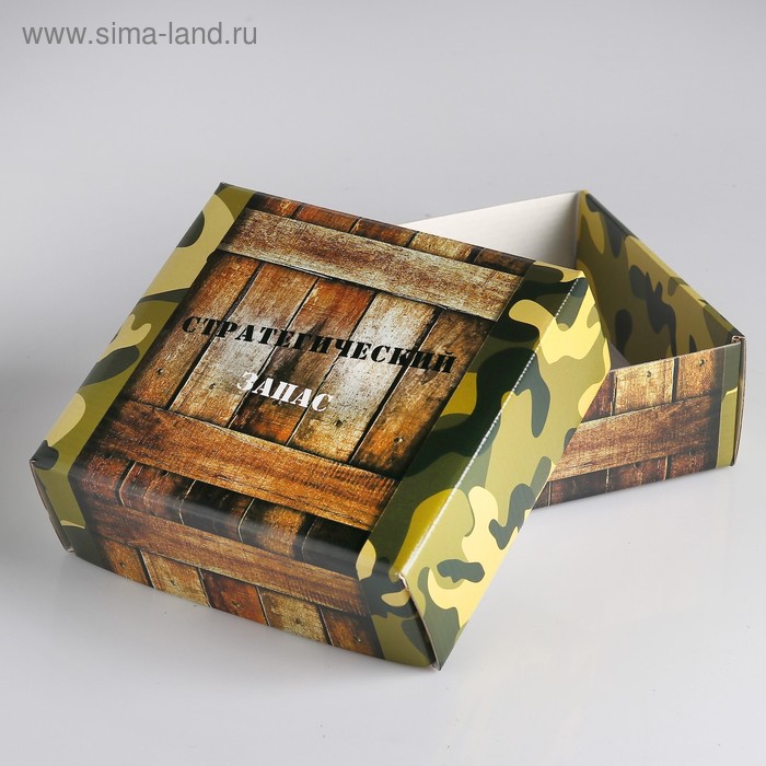

Коробка сборная крышка-дно без окна, "Стратегический запас", 14,5 х 14,5 х 6 см