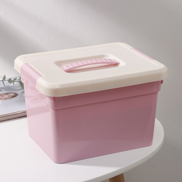 Контейнер для хранения с крышкой Kid's Box, 5 л, 25×20×16 см, 6 вставок, лоток, цвет МИКС