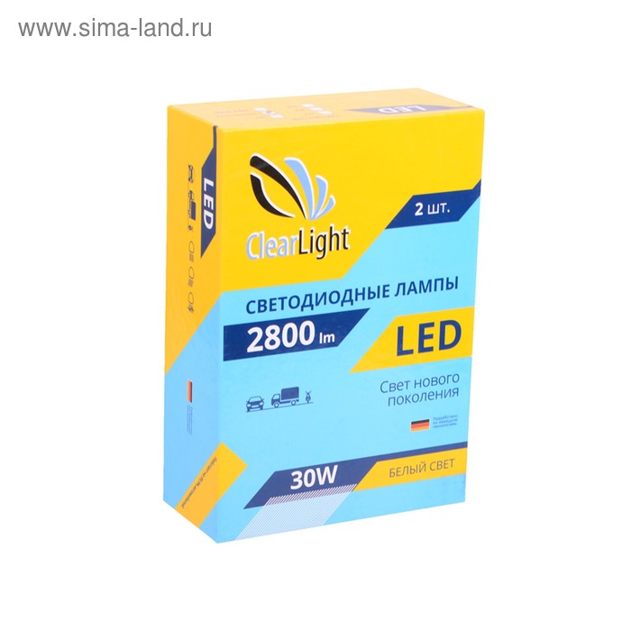 фото Лампа светодиодная, clearlight h11 2800 lm, набор 2 шт