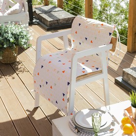 Подушка на уличное кресло «Этель» Треугольники, 50×100+2 см, репс с пропиткой ВМГО, 100% хлопок Ош