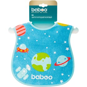 

Нагрудник детский для кормления BABOO махровый (х/б с полимерн. плёнкой) Space, 12 мес+