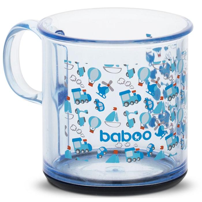 Чашка BABOO 170 мл, с антискользящим дном Transport, от 12 месяцев