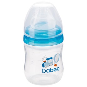

Бутылочка BABOO с силиконовой соской, широкая, 130 мл, Transport , от 0 месяцев