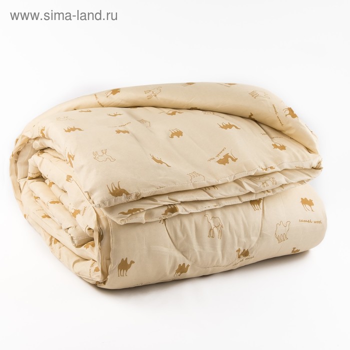Одеяло Верблюжья шерсть 220x205 см, полиэфирное волокно 200 гр/м, пэ 100% одеяло бамбук 220х205 см полиэфирное волокно 200 гр м пэ 100%