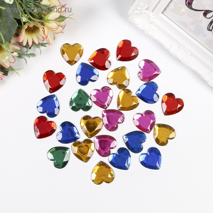 Стразы для творчества Сердце цвет ассорти 23х25 мм 30 грамм 87₽