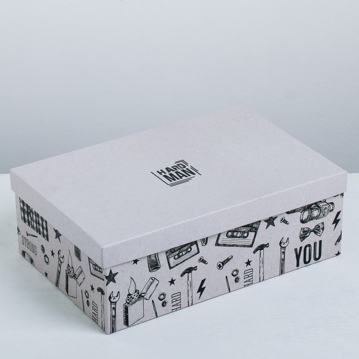 Коробка прямоугольная Hard man, 30 × 20 × 10.5 см