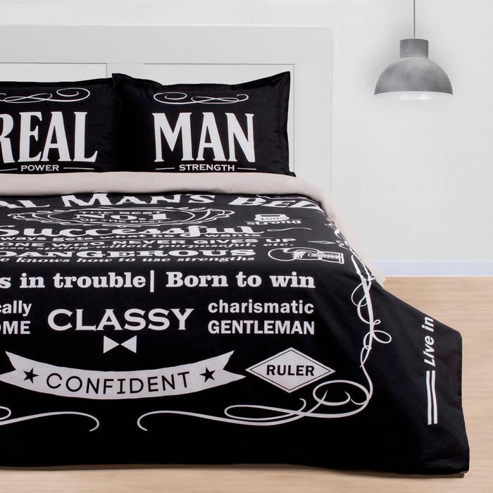 

Постельное бельё "Этель" евро Real Man 200х217 см, 240*220 см, 50х70+3 см - 2 шт