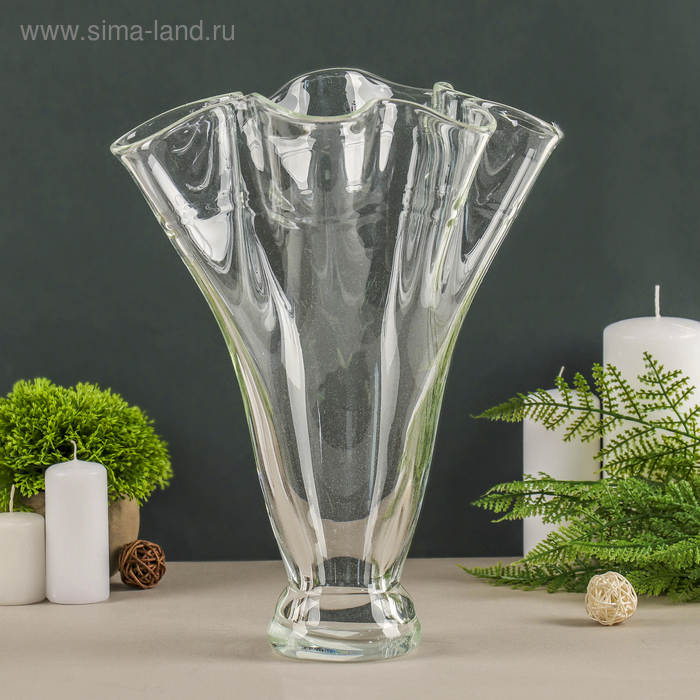 Стеклянные вазы Ваза Фазолетто-3  d-25 см, h-33см
