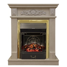 

Электрокамин Adelaida STD/EUG WT с электроочагом Majestic Lux Brass, 20",1500 Вт