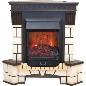 

Электрокамин Stone Corner New STD/EUG AO с электроочагом Majestic Lux Black, 20", 1500 Вт