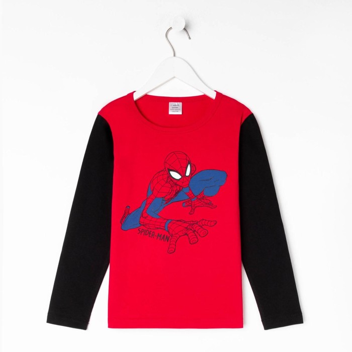 Джемпер детский MARVEL Человек паук, рост 98-104 (30), красный/чёрный футболка детская marvel человек паук рост 98 104 30 цвет красный чёрный