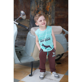 

Майка KAFTAN "Доберман" р.32 (110-116), голубой