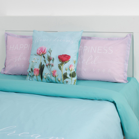

Постельное бельё "Этель" 1.5 сп Flowers dream 143х215 см,150х214 см, 50х70+3 - 2 шт