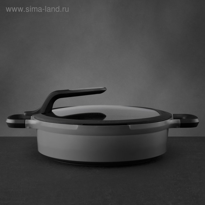 Сотейник с двумя ручками с крышкой Gem grey, 28 см, 4.6 л