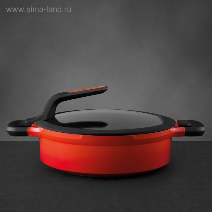 Сотейник с двумя ручками с крышкой Gem red, 26 см, 3.9 л