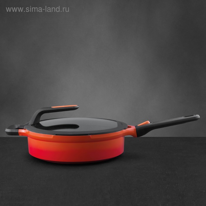 Сотейник с крышкой Gem red, 28 см, 4.6 л