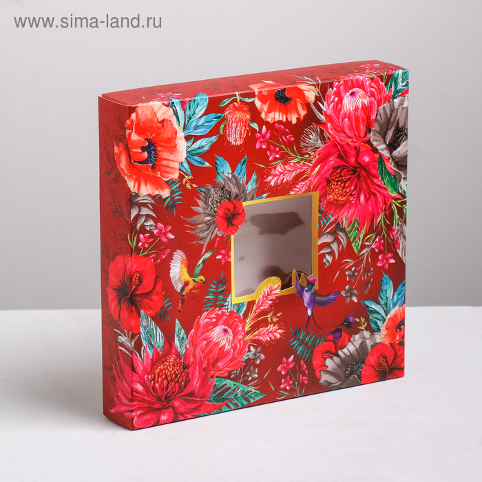 

Подарочная коробка «Цветочная» 19 × 19 × 3.5 см