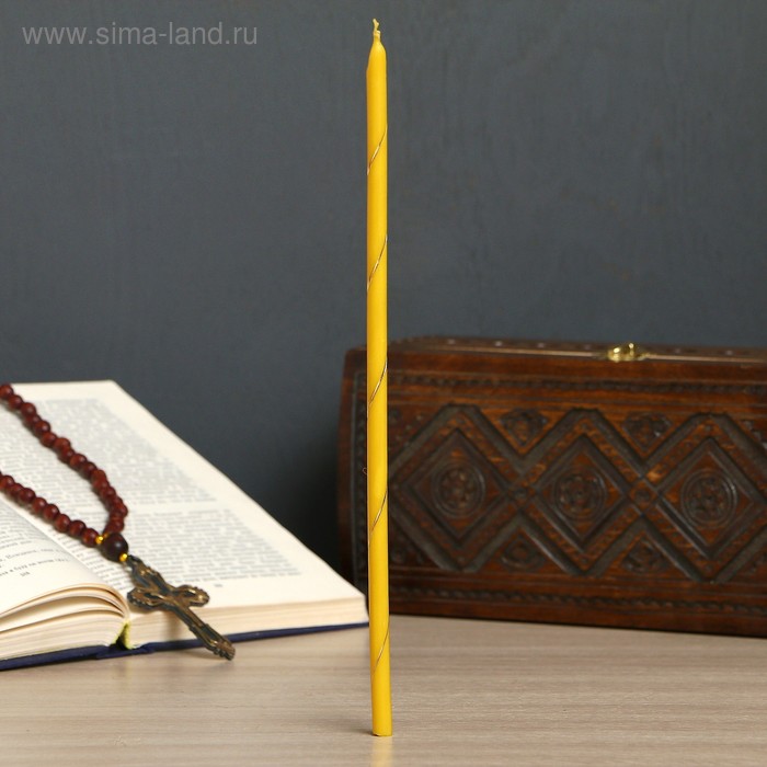 

Свеча праздничная, жёлтая, цена за 1 шт, в упакове 25 шт