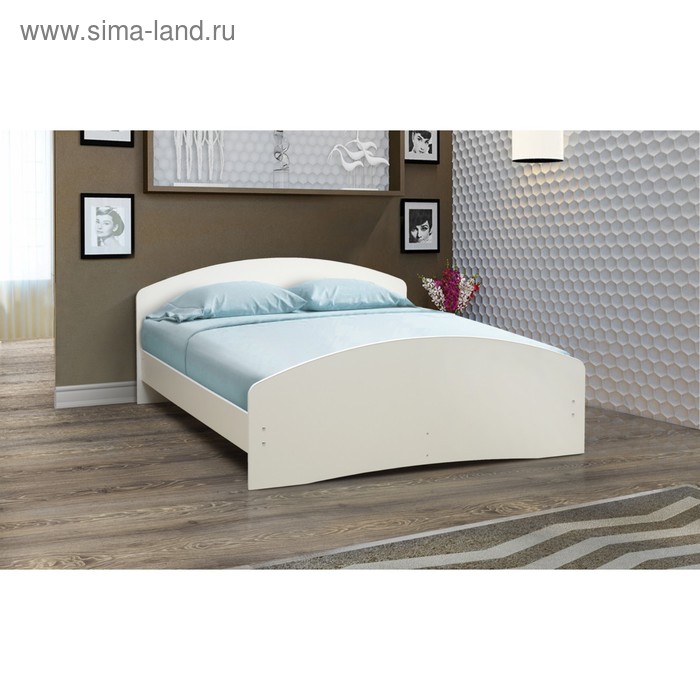 Кровать на уголках №2, 1200х2000 мм, цвет белый кровать на уголках 3 с ящиками 1200х2000 мм цвет молочный дуб