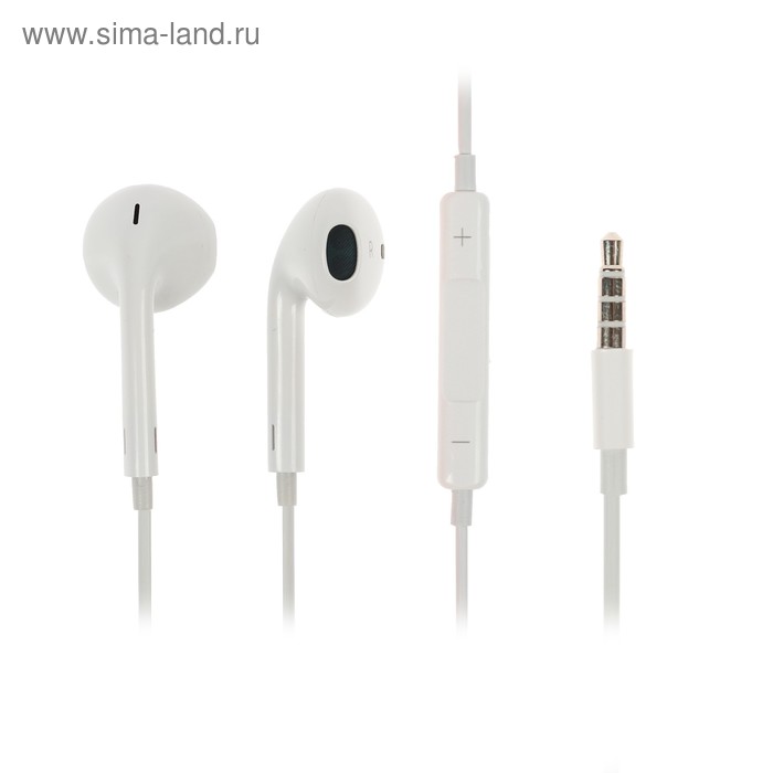 Наушники SmartBuy i-ONE SBH-101, вкладыши, микрофон, 98 дБ, 32 Ом, 3.5 мм, 1.5 м, белые