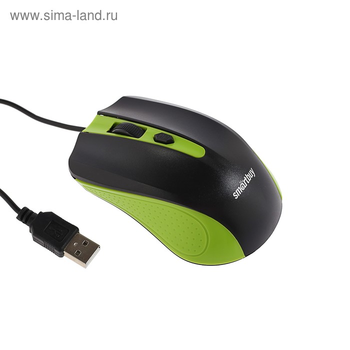Мышь Smartbuy ONE 352, проводная, оптическая, 1600 dpi, USB, зелёно-чёрная smartbuy мышь smartbuy one 352 проводная оптическая 1600 dpi usb зелёно чёрная