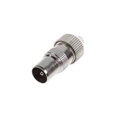 Разъём LuazON, штекер ТВ "Орех", без пайки, цвет серый