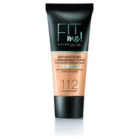 

Тональный крем для лица Maybelline Fit Me матирующий, оттенок 112 Теплый бежевый