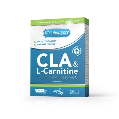 Жиросжигатели VPLAB CLA+L-Carnitine / 45 caps