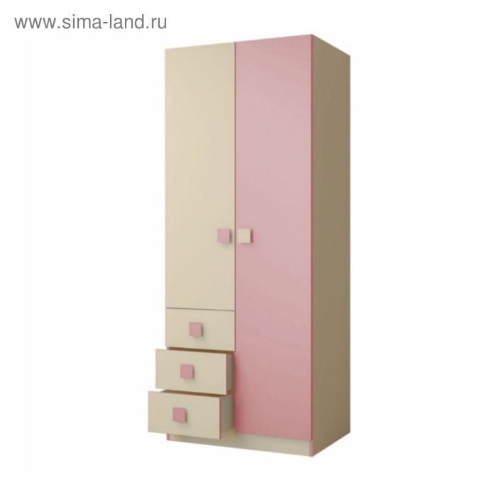 Шкаф 800 «Радуга», цвет фламинго, 800 х 2000 х 546 мм