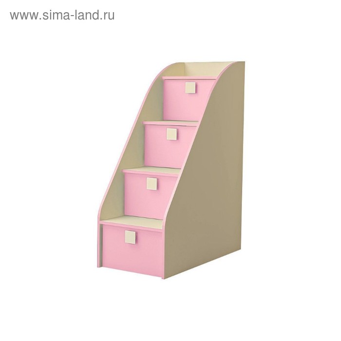 Лестница-комод «Радуга», фламинго, 450 х 1224 х 850 мм