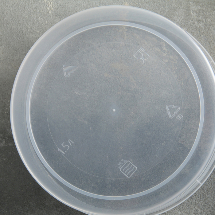 Контейнер пищевой 1,5 л круглый, цвет МИКС