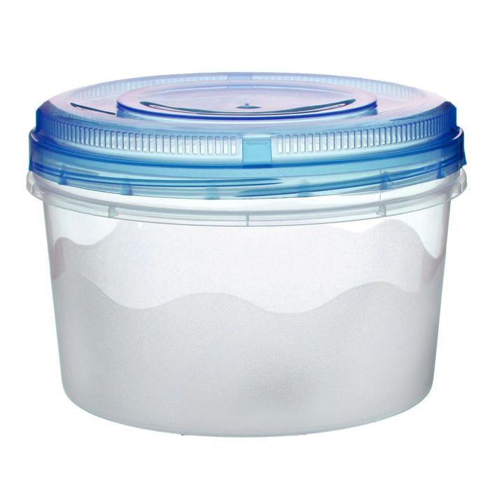 Контейнер пищевой 1,5 л круглый, цвет МИКС