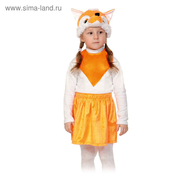 фото Карнавальный костюм "лисичка", плюш лайт, рост 92-116 см карнавалофф