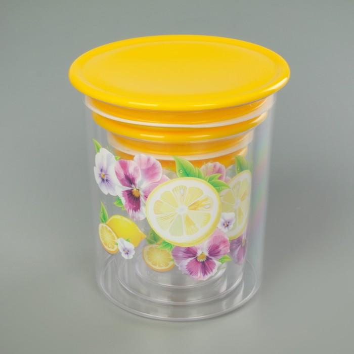 Набор банок "Экзотика", 3 шт: 0,5 л, 1,5 л, 2,5 л, цвет МИКС