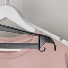 Вешалка-плечики для верхней одежды, размер 48-50, цвет чёрный - Фото 3