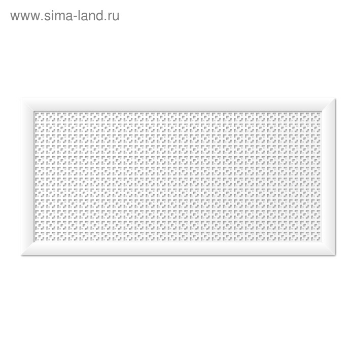 Экран для радиатора, Дамаско, белый, 120х60 см панель хдф 120х60 см цвет дамаско белый