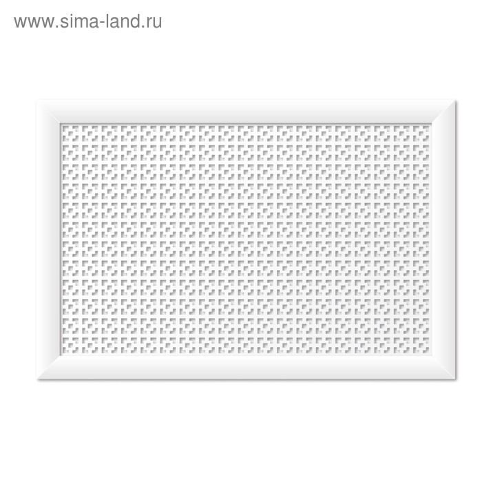 Экран для радиатора, Дамаско, белый, 90х60 см