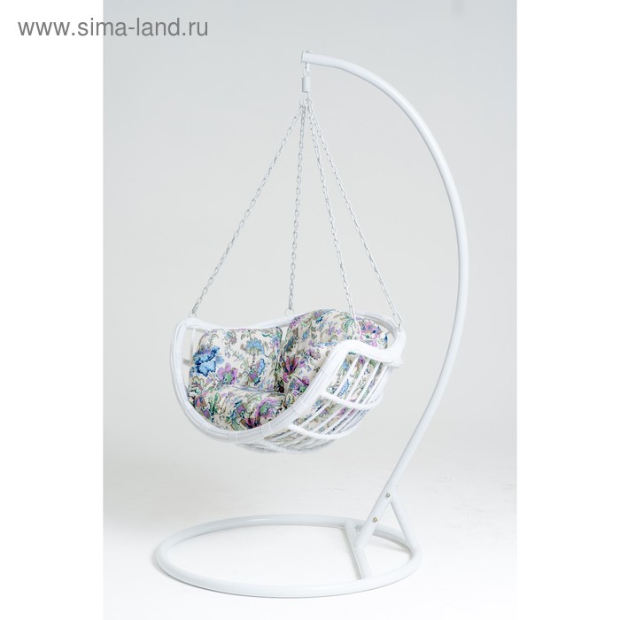 фото Подвесное кресло, с подушкой, искусственный ротанг, цвет белый, 44-004-01 vinotti
