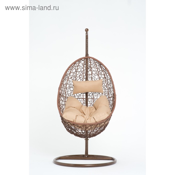 фото Подвесное кресло, с подушкой, искусственный ротанг, цвет коричневый, 44-004-04 vinotti