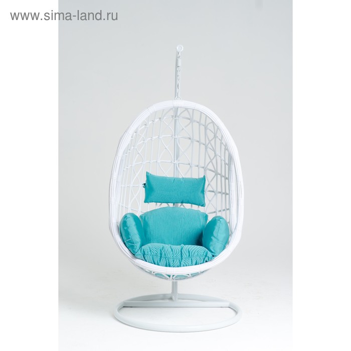фото Подвесное кресло, с подушкой, искусственный ротанг, цвет белый, 44-004-12 vinotti