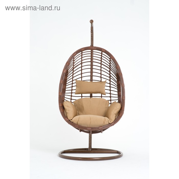 фото Подвесное кресло, с подушкой, искусственный ротанг, цвет коричневый, 44-004-16 vinotti