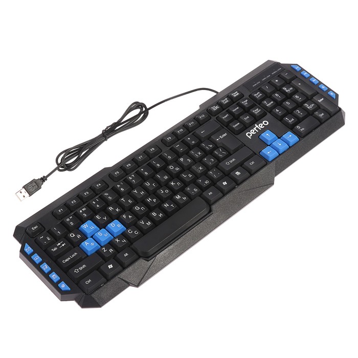 Клавиатура Perfeo ROBOTIC PF-5193, игровая, проводная, мембранная, USB, черная