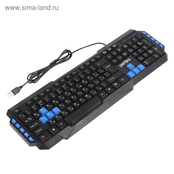 Клавиатура Perfeo ROBOTIC PF-5193, игровая, проводная, мембранная, USB, черная