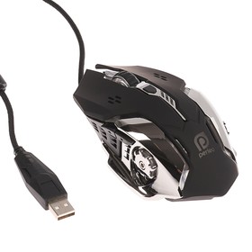 Мышь Perfeo GALAXY, игровая, проводная, подсветка, 3200 dpi, USB, чёрная Ош