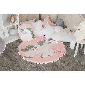 

Одеяло-плед "Крошка Я" Единорог 90х90 см, велюр, 100% пэ, синтепон 100г/м2