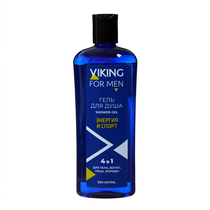 Гель для душа Viking  4в1 Sport Energy для тела, волос, лица, бритья, 300 мл