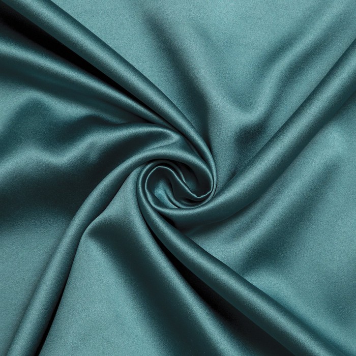 Штора портьерная Этель 145×265 см, двусторонний блэкаут, цвет Серо-голубой, пл. 240 г/м²